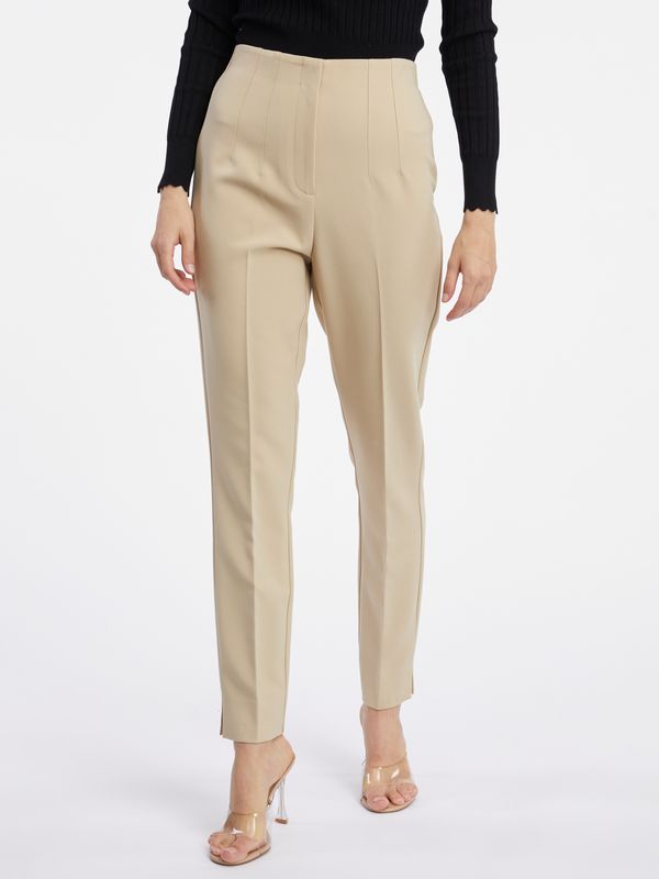 Orsay Beige women's trousers ORSAY