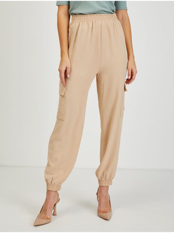 Orsay Beige women's trousers with pockets ORSAY