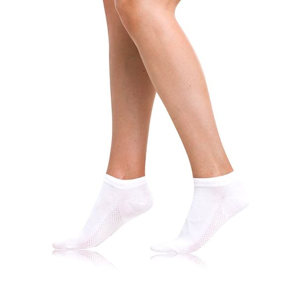 Bellinda Bellinda BAMBOO AIR LADIES IN-SHOE SOCKS - Short ladies bamboo socks - white