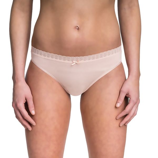 Bellinda Bellinda FANCY COTTON MINISLIP - Women's panties with lace trim - light pink