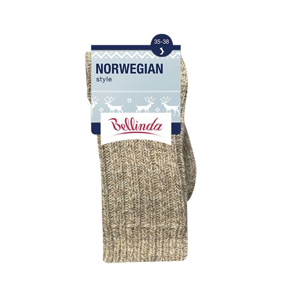 Bellinda Bellinda NORWEGIAN STYLE SOCKS - Men's Norwegian Style Winter Socks - Grey