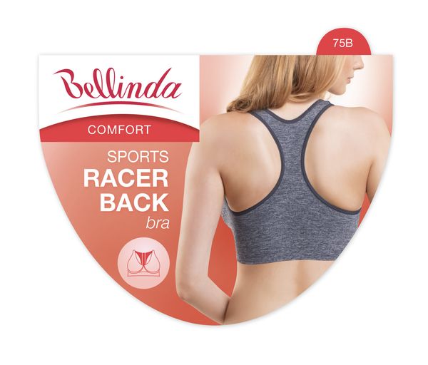 Bellinda Bellinda SPORTS RACER BACK BRA - Women's Seamless Bra - Grey