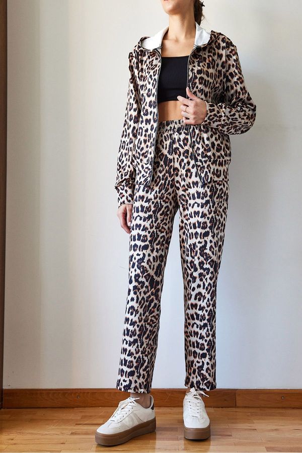 Bianco Lucci Bianco Lucci Leopard Print Bottom-Top Suit Mbms047