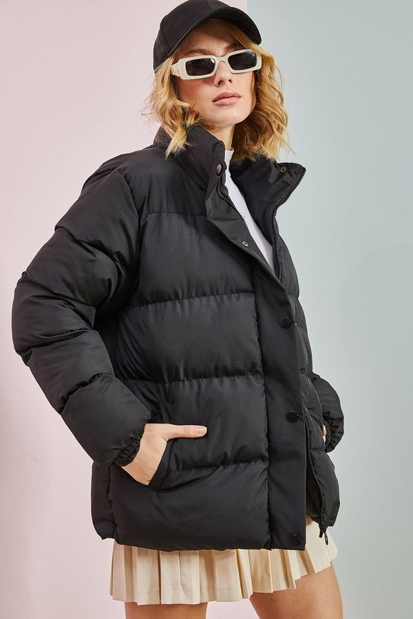 Bianco Lucci Bianco Lucci Women's Front Collar Puffer Coat