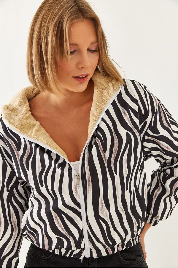 Bianco Lucci Bianco Lucci Women's Hooded Plush Coat