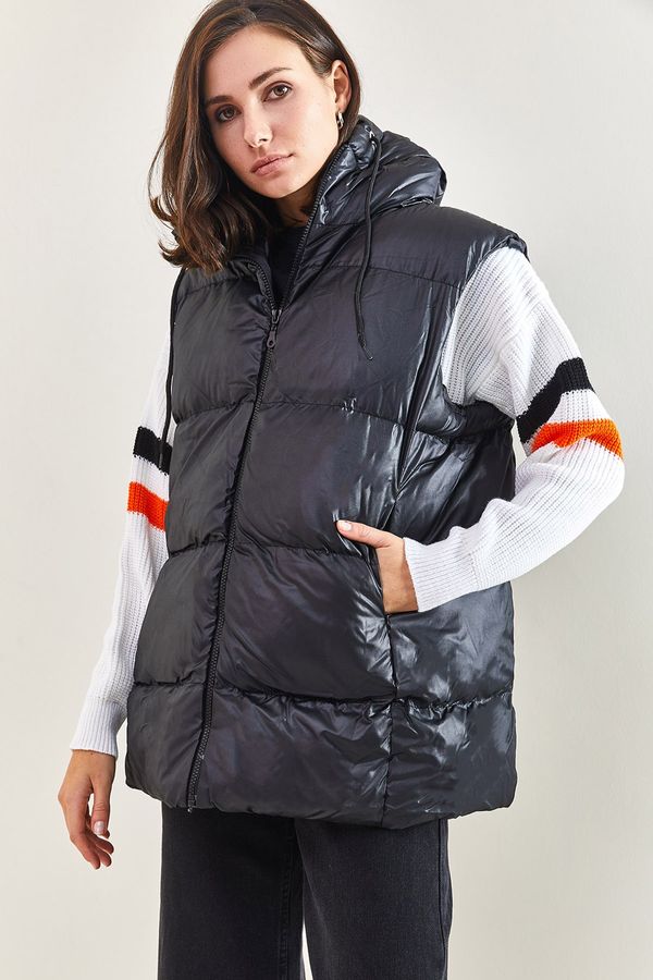 Bianco Lucci Bianco Lucci Women's Hooded Puffer Vest