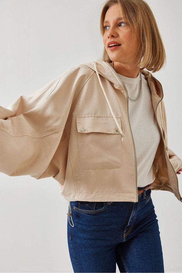 Bianco Lucci Bianco Lucci Women's Hooded Short Jacket