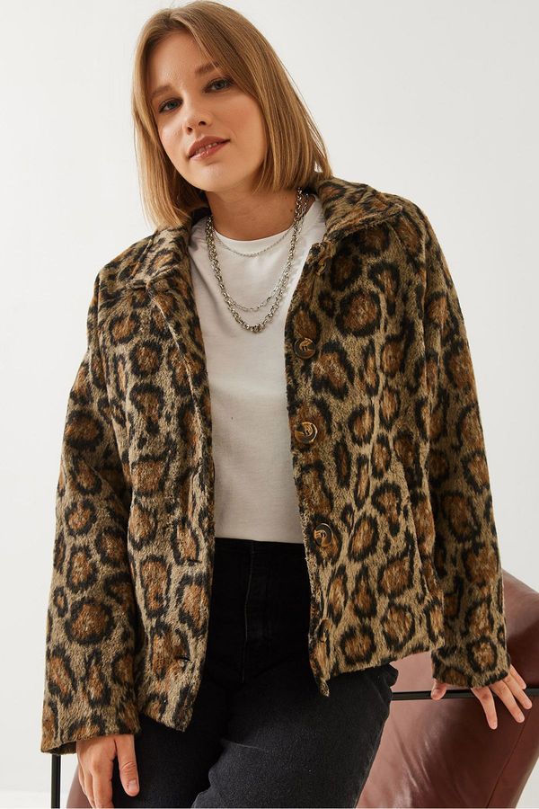 Bianco Lucci Bianco Lucci Women's Leopard Print Coat 38143