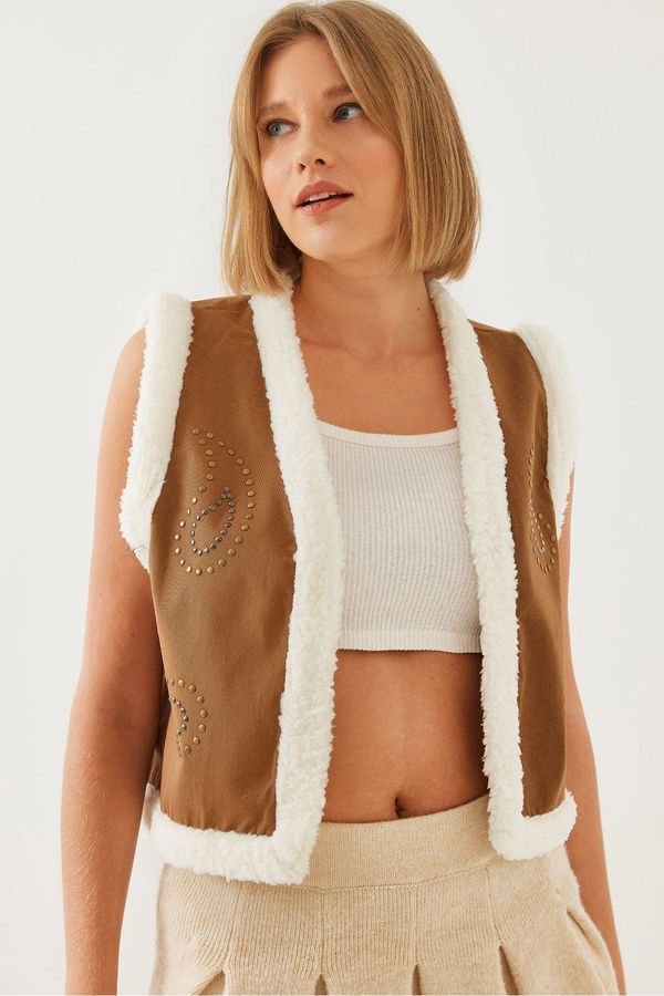 Bianco Lucci Bianco Lucci Women's Patterned Vest 9081