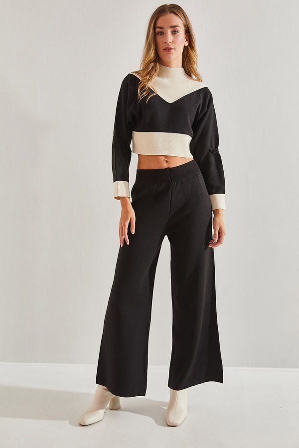 Bianco Lucci Bianco Lucci Women's Piece Knitwear Top and Bottom Set