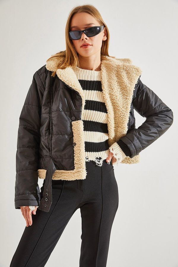 Bianco Lucci Bianco Lucci Women's Plush Quilted Coat