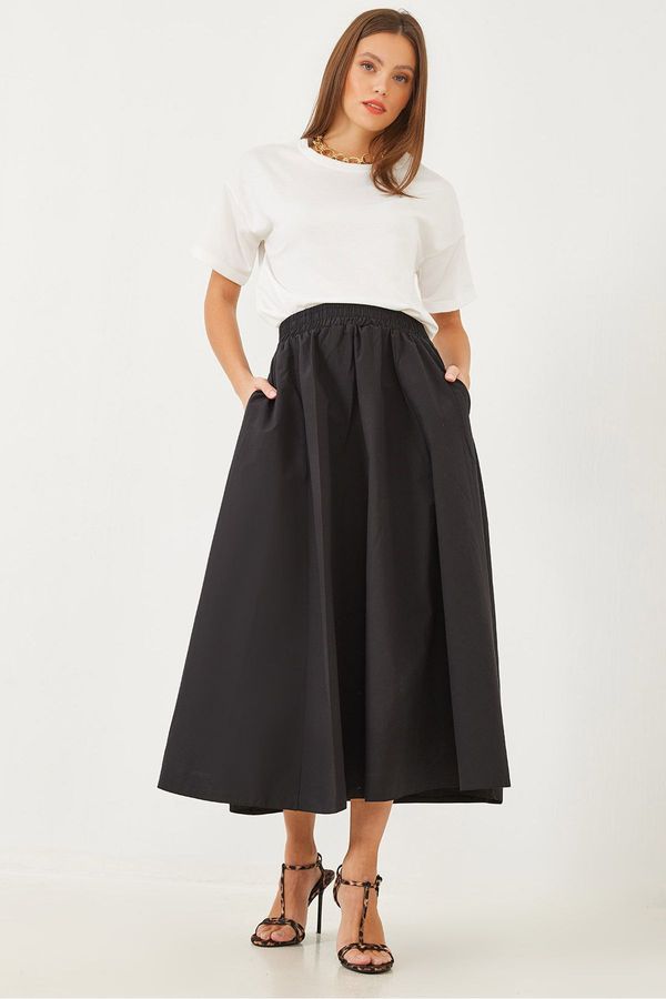 Bianco Lucci Bianco Lucci Women's Pocket Detailed Elastic Waist Parachute Balloon Skirt