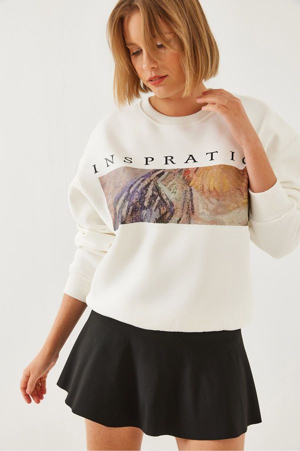 Bianco Lucci Bianco Lucci Women's Printed Sweatshirt MBHS020