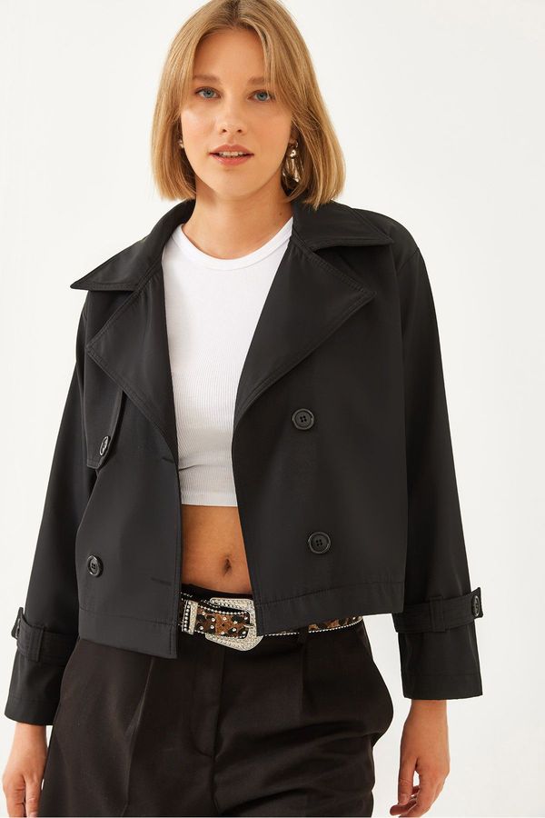 Bianco Lucci Bianco Lucci Women's Short Double Breasted Jacket