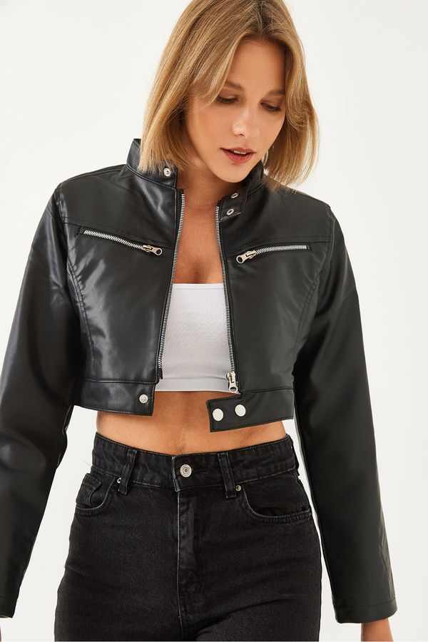 Bianco Lucci Bianco Lucci Women's Short Leather Jacket 2279