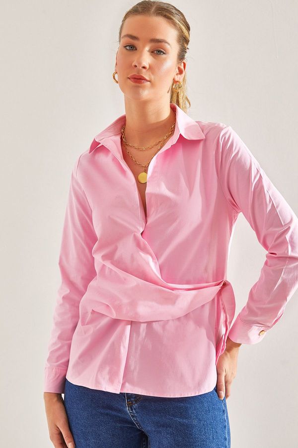 Bianco Lucci Bianco Lucci Women's Side Buttoned Shirt