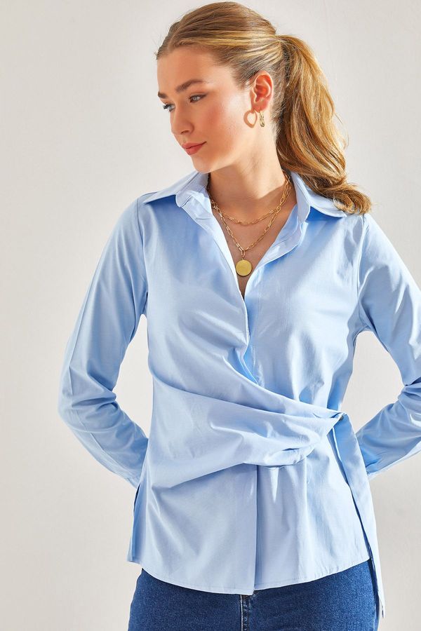 Bianco Lucci Bianco Lucci Women's Side Buttoned Shirt