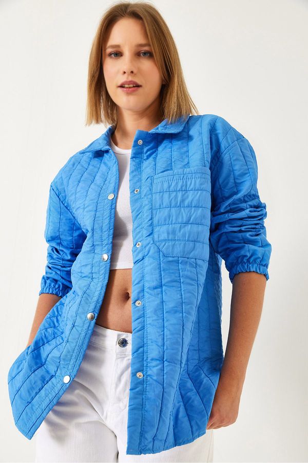 Bianco Lucci Bianco Lucci Women's Single Pocket Snap Quilted Coat 2001