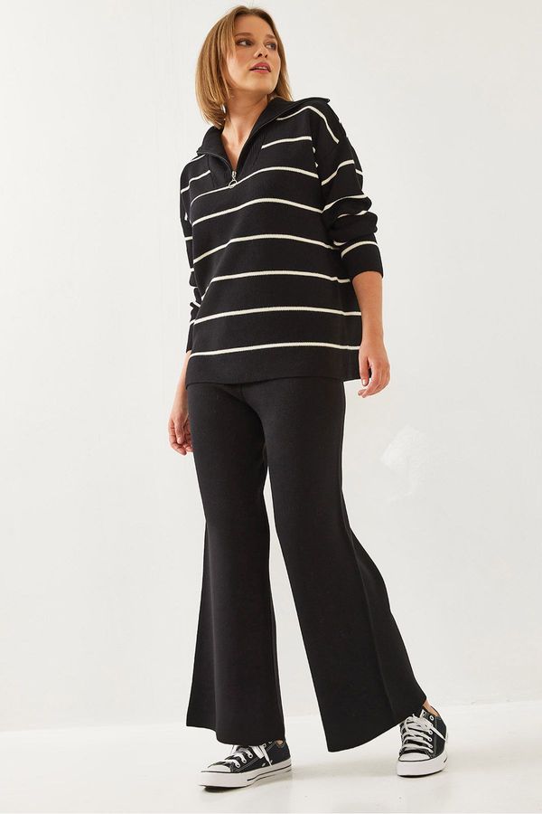 Bianco Lucci Bianco Lucci Women's Striped Double Suit