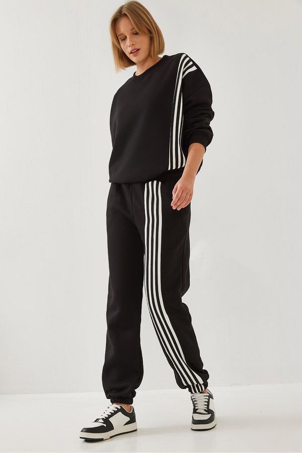 Bianco Lucci Bianco Lucci Women's Three Thread Stripe Bottom Top Suit