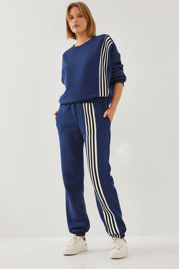 Bianco Lucci Bianco Lucci Women's Three Thread Stripe Bottom Top Suit