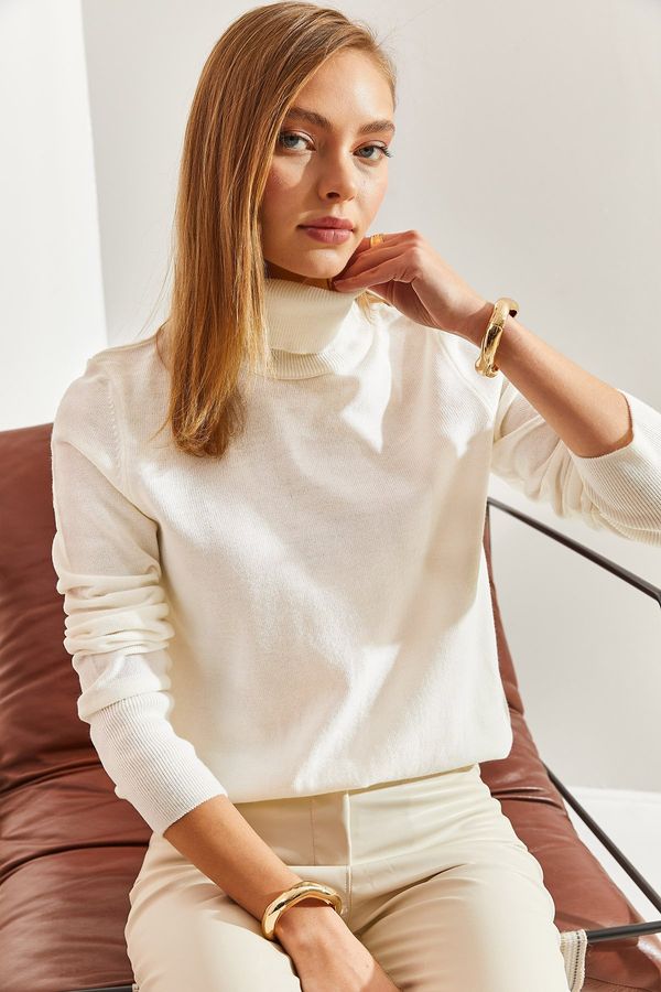 Bianco Lucci Bianco Lucci Women's Turtleneck Knitwear Sweater