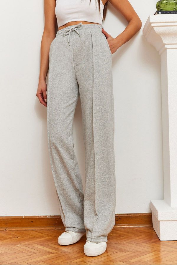 Bianco Lucci Bianco Lucci Women's Wide Leg Casual Sweatpants 2396