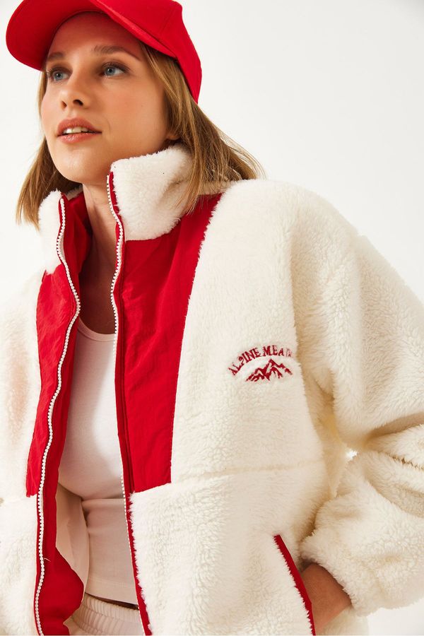 Bianco Lucci Bianco Lucci Women's Zippered Plush Coat 5194