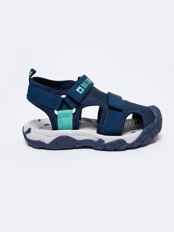 BIG STAR SHOES Big Star Boys' Velcro Sandals Navy Blue