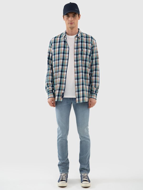 Big Star Big Star Man's Shirt 141978 Navy Blue 402