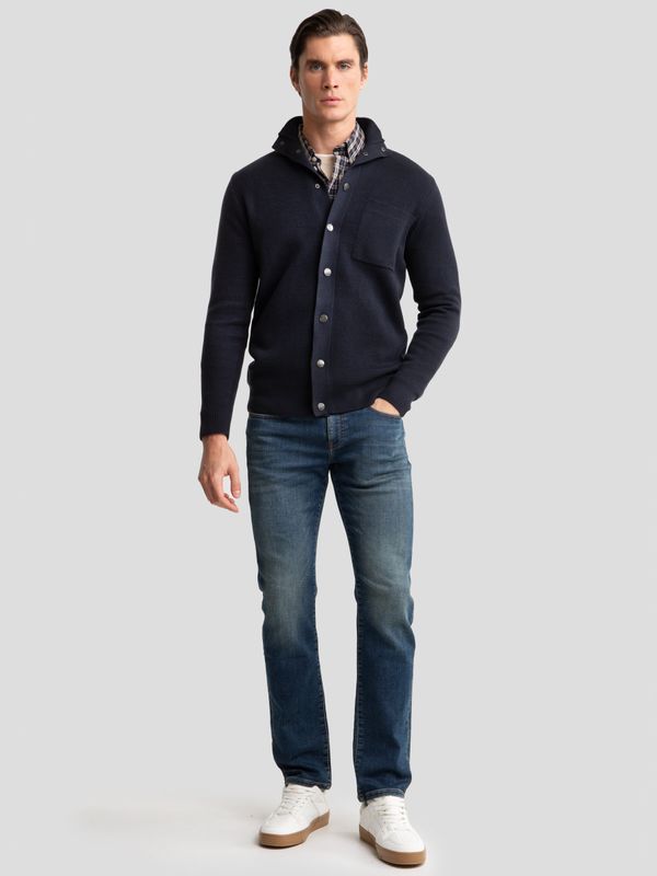 Big Star Big Star Man's Slim Trousers Denim 110762 541 Navy Blue