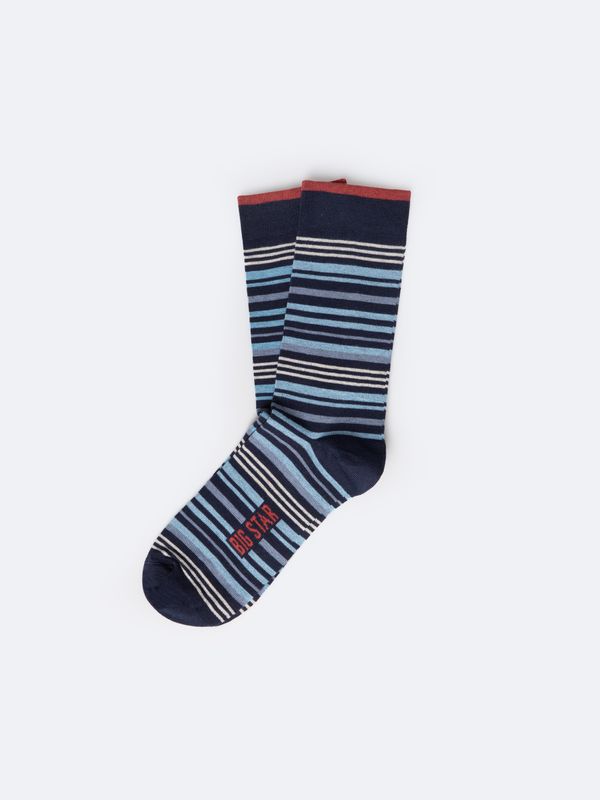 Big Star Big Star Man's Standard Socks 211052 404 Navy Blue