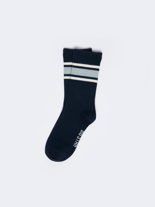 Big Star Big Star Woman's Long Socks 210495 Navy Blue 403