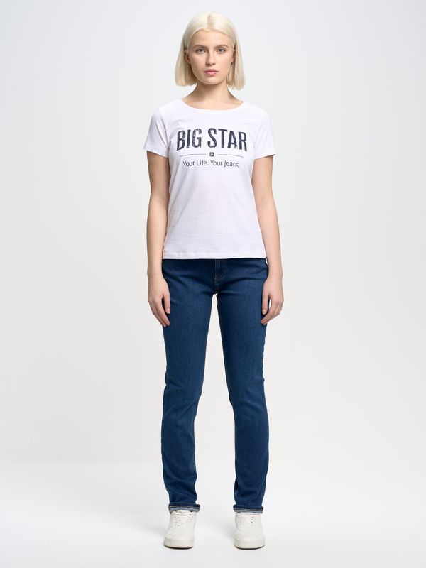 Big Star Big Star Woman's T-shirt_ss T-shirt 152084 Cream-101