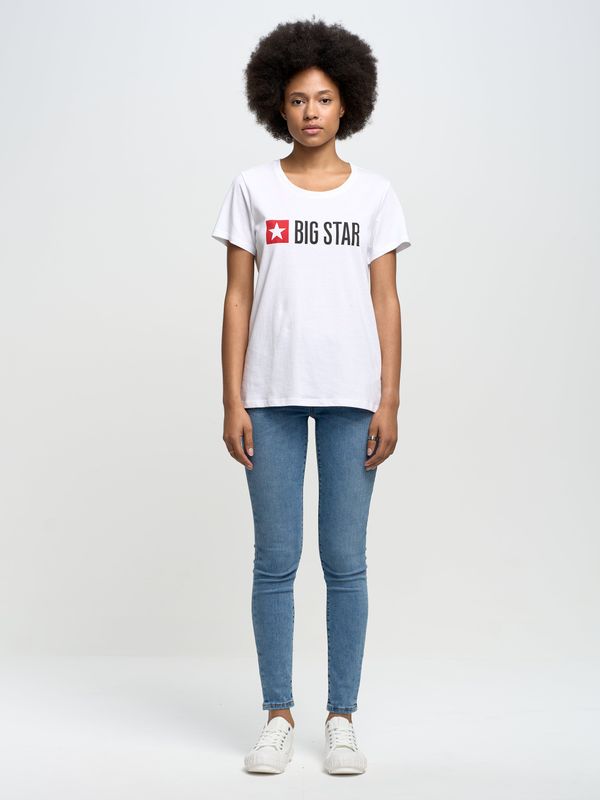 Big Star Big Star Woman's T-shirt_ss T-shirt 158859 Cream-101