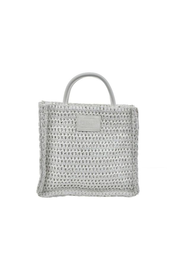 BIG STAR SHOES Big Star Woven Handbag White