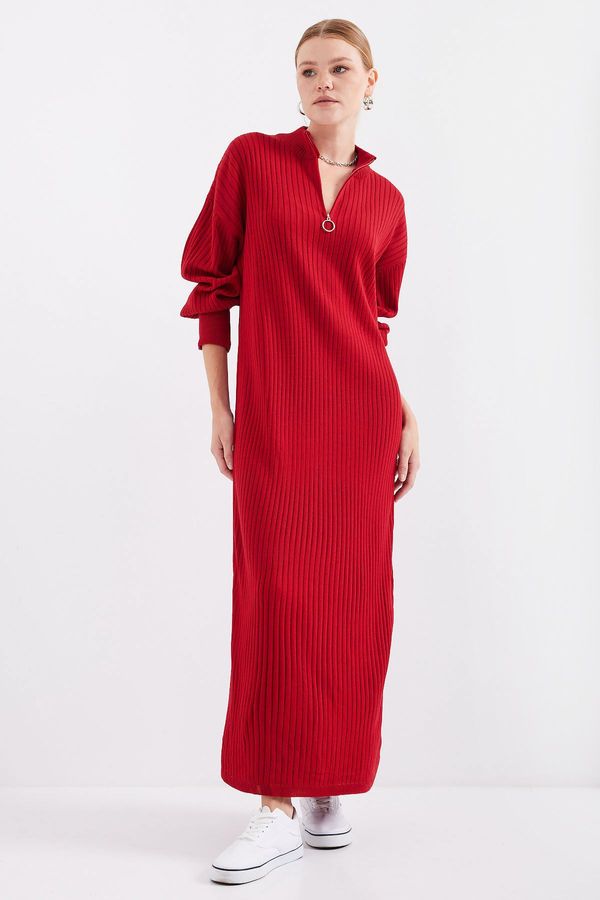 Bigdart Bigdart 15839 Full-length Knitwear Dress - Red