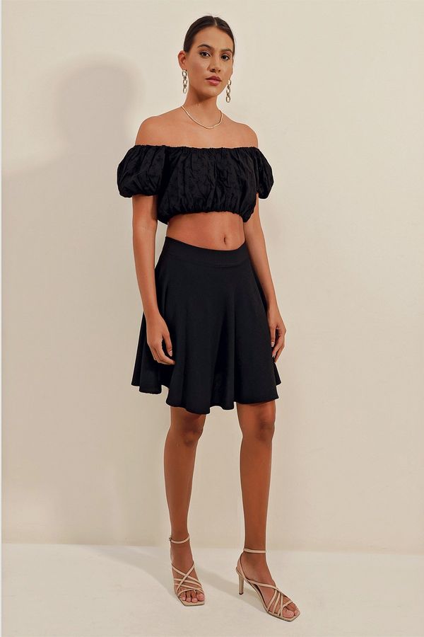 Bigdart Bigdart 1885 Flared Mini Skirt - Black