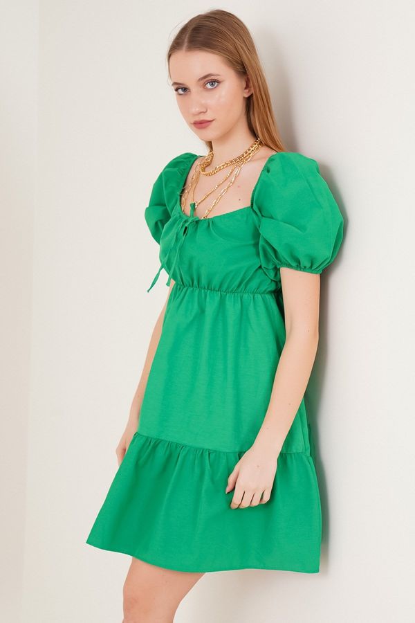 Bigdart Bigdart 2351 Flared Poplin Dress - Green