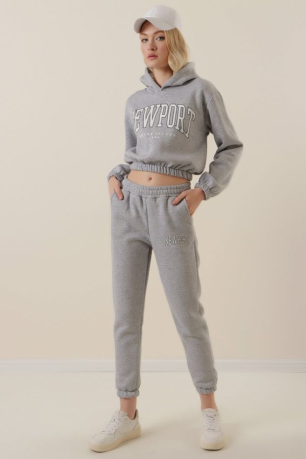 Bigdart Bigdart 55397 Printed Tracksuit - Gray