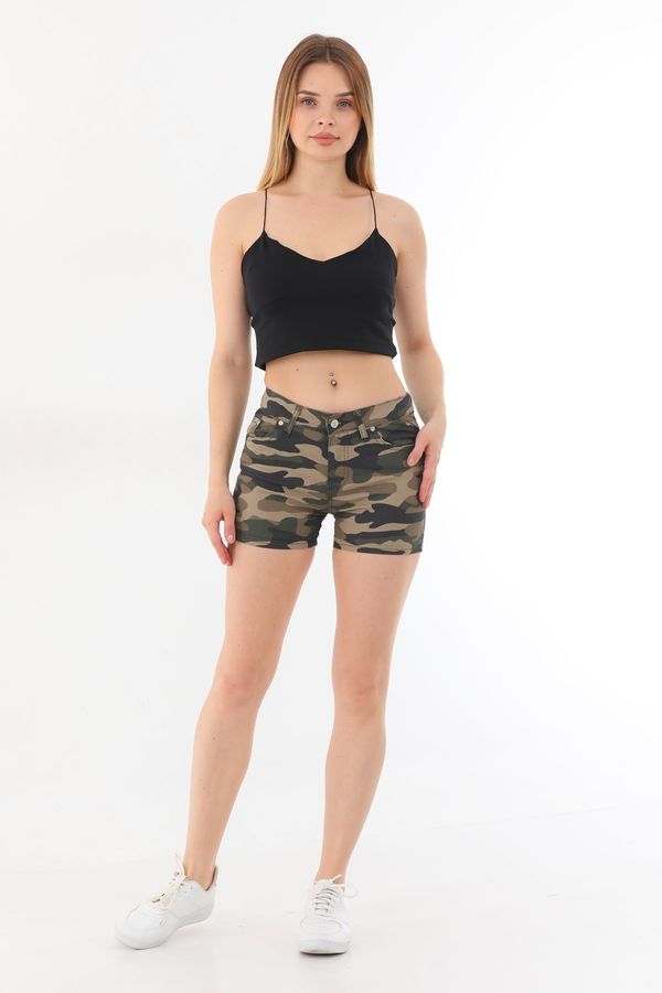 BİKELİFE BİKELİFE Mini High Waist Lycra Stretchy Cotton Shorts & Bermuda