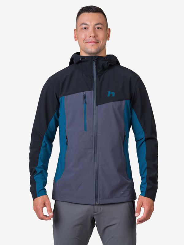 HANNAH Black-and-blue men's softshell jacket Hannah Carsten II