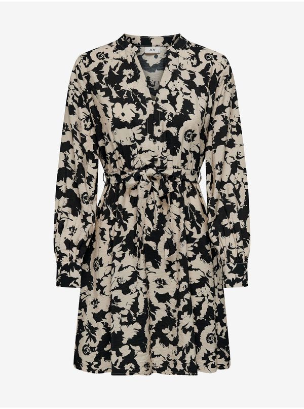 JDY Black and cream women's floral dress JDY Miriam - Women