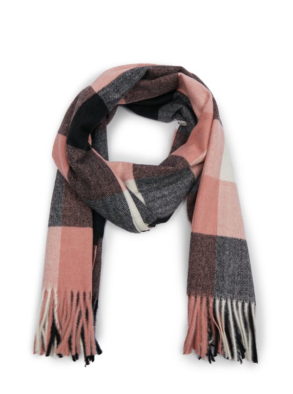 Orsay Black and pink women's plaid scarf ORSAY