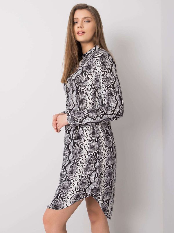 Fashionhunters Black and white dress with prints Holly RUE PARIS