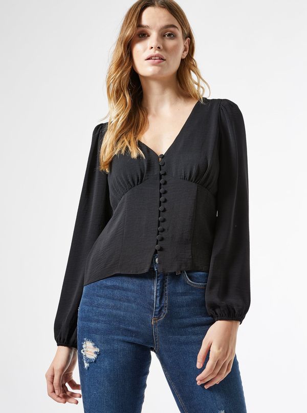 Dorothy Perkins Black blouse with buttons Dorothy Perkins