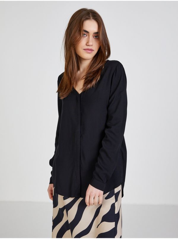 Vila Black blouse with elongated back VILA Paya - Women