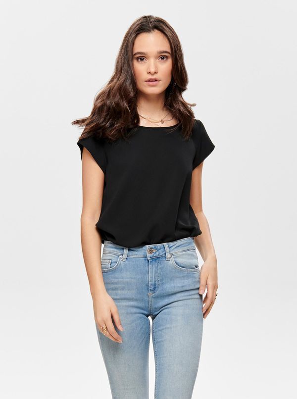 Only Black blouse with zipper at back ONLY Vic - Women
