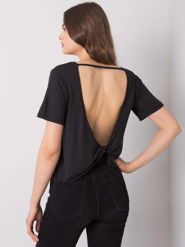 Fashionhunters Black casual blouse by Giselle RUE PARIS