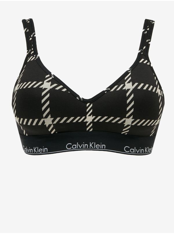 Calvin Klein Black Checkered Bralette Calvin Klein Underwear - Ladies